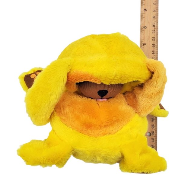 Unique Cute Funny Ball Pets Plush Yellow Fold Up Puppy Dog Kids Toy 12122-3clo - Picture 7 of 7